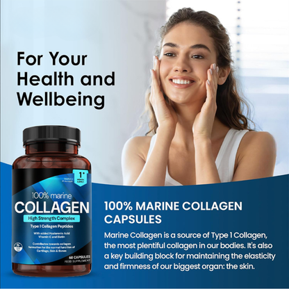 100% Marine Collagen — High Strength Complex | 60 Capsules