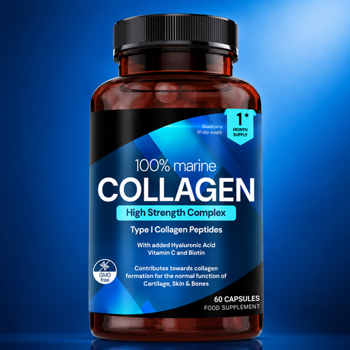 100% Marine Collagen — High Strength Complex | 60 Capsules